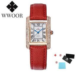 Thumbnail Đồng hồ đeo tay bằng thép không gỉ chính hãng Wwoor có dây đeo da hợp thời trang-8806 1