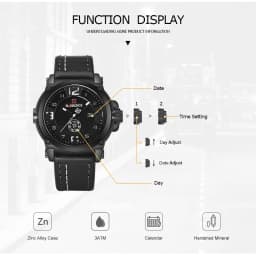 Thumbnail Đồng hồ đeo tay chống nước bằng da thể thao nam NAVIFORCE NF9099 (có hộp gốc) Jam tangan 2
