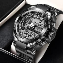 Thumbnail Đồng hồ đeo tay điện tử LIGE chống thấm nước có lịch thời trang cho nam 2