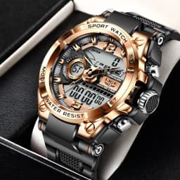 Thumbnail Đồng hồ đeo tay điện tử LIGE chống thấm nước có lịch thời trang cho nam 3