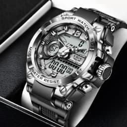 Thumbnail Đồng hồ đeo tay điện tử LIGE chống thấm nước có lịch thời trang cho nam 4