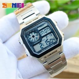 Thumbnail Đồng hồ đeo tay nam dây thép thời trang SKMEI Đồng hồ điện tử thể thao ngoài trời Đồng hồ chống nước kỹ thuật số 1