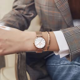 Thumbnail Đồng hồ đeo tay OLEVS 5869 dây đeo thép lưới siêu mỏng có lịch chống thấm nước màu vàng hồng thời trang cho nữ 3