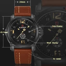 Thumbnail Đồng hồ đeo tay thạch anh dây da chống nước thời trang Naviforce dành cho nam 3