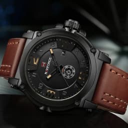 Thumbnail Đồng hồ đeo tay thạch anh dây da chống nước thời trang Naviforce dành cho nam 4