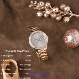 Thumbnail Đồng hồ Freelook FL.1.10121 nữ mặt nhỏ chạm khắc đính đá kính cường lực chống nước dây thép cao cấp chính hãng 2