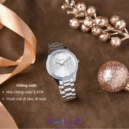 Thumbnail Đồng hồ Freelook FL.1.10121 nữ mặt nhỏ chạm khắc đính đá kính cường lực chống nước dây thép cao cấp chính hãng 4