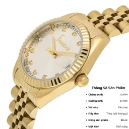 Thumbnail Đồng hồ Freelook FL.1.10214 nữ đẹp mặt nhỏ đính đá, mặt kính chống xước, chống nước, dây thép cao cấp chính hãng 2