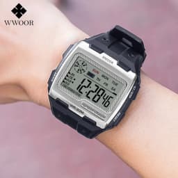 Thumbnail Đồng hồ điện tử WWOOR chống thấm nước 30m sang trọng cho nam 3