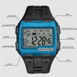 Thumbnail Đồng hồ điện tử WWOOR chống thấm nước 30m sang trọng cho nam 4