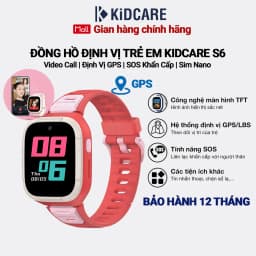 Thumbnail Đồng hồ định vị trẻ em Kidcare S6 gọi video call định vị GPS - Màu Tinker Pink 1