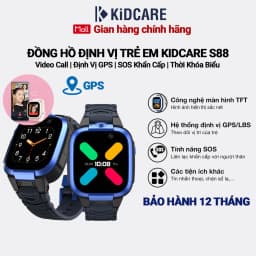 Thumbnail Đồng hồ định vị trẻ em Kidcare S88 4G video call chống nước định vị chính xác 1