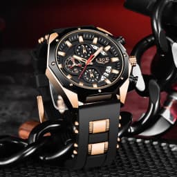 Thumbnail Đồng Hồ LIGE quartz Nam Dây silicone Chống Thấm Nước 1