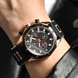 Thumbnail Đồng Hồ LIGE quartz Nam Dây silicone Chống Thấm Nước 3