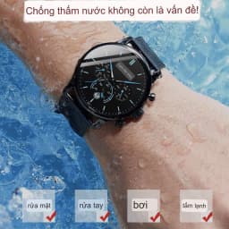 Thumbnail Đồng hồ nam cao cấp DIZIZID chính hãng - Chống nước độ sâu 30m - chạy Full kim và lịch ngày  - Dây thép lụa cao cấp 3
