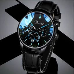 Thumbnail Đồng hồ nam chính hãng DIZIZID dây thép lụa đen - Chạy lịch ngày - Chạy full kim - mẫu NEWDESIGN DIZ79 2