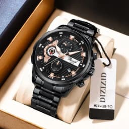 Thumbnail Đồng hồ nam chính hãng DIZIZID dây thép không gỉ -Chống nước độ sâu 30m- Chạy full kim và lịch ngày-Kim dạ quang DZ-A081 1