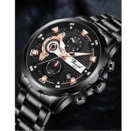 Thumbnail Đồng hồ nam chính hãng DIZIZID dây thép không gỉ -Chống nước độ sâu 30m- Chạy full kim và lịch ngày-Kim dạ quang DZ-A081 3