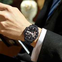 Thumbnail Đồng hồ nam chính hãng DIZIZID dây thép không gỉ -Chống nước độ sâu 30m- Chạy full kim và lịch ngày-Kim dạ quang DZ-A081 4