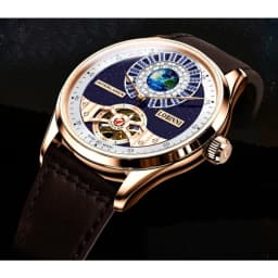 Thumbnail Đồng hồ nam chính hãng Lobinni L16038-1 Kính chống xước,Chống nước 50m,BH 24 tháng,Máy cơ,mặt trắng dây da đen xịn 1
