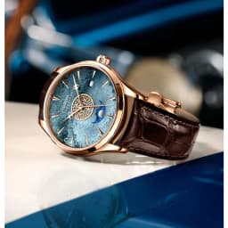 Thumbnail Đồng hồ nam chính hãng LOBINNI L17015-1 Kính chống xước,chống nước 50m ,BH 24 tháng ,máy cơ( automatic),dây da nâu xịn 3