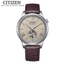 Thumbnail Đồng Hồ Nam Citizen Automatic Dây Da NH9130-17A - Mặt Vàng Nhạt (Sapphire) 1