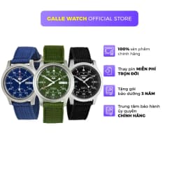 Thumbnail Đồng hồ nam cơ Seiko 5 SNK80 máy cơ chống nước, mặt kính cường lực chống xước, dây dù/nato đeo tay cao cấp chính hãng 1