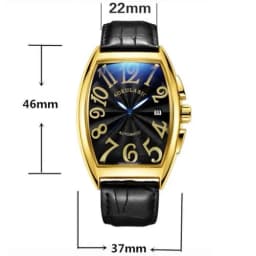 Thumbnail Đồng hồ nam cơ tự động AOKULASIC Automatic dây da cao cấp thiết kế mặt chữ nhật vòm độc đáo AOK89 4