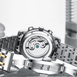 Thumbnail Đồng hồ nam cơ tự động AOKULASIC Automatic chính hãng - Chạy full 6 kim - Dây thép đúc đặc - Khóa bướm cao cấp AOK69 4