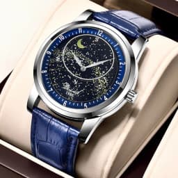 Thumbnail Đồng hồ nam cơ tự động DIZIZID Automatic chính hãng chống nước 30m, dây da cao cấp - Thiết kế dải ngân hà chuyển động 1