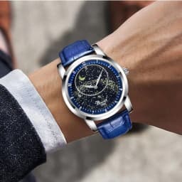 Thumbnail Đồng hồ nam cơ tự động DIZIZID Automatic chính hãng chống nước 30m, dây da cao cấp - Thiết kế dải ngân hà chuyển động 3