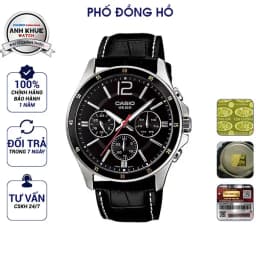 Thumbnail Đồng hồ nam dây da Casio chính hãng Anh Khuê MTP-1374L-1AVDF 1