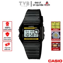 Thumbnail Đồng hồ nam dây nhựa Casio chính hãng F-94WA-9HDG (33mm) 1
