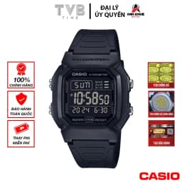 Thumbnail Đồng hồ nam dây nhựa Casio chính hãng W-800H-1BVDF (36mm) 1