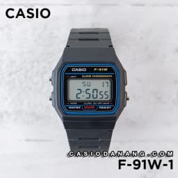 Thumbnail Đồng hồ nam dây nhựa Casio chính hãng F-91W-1HDG (35mm) 2