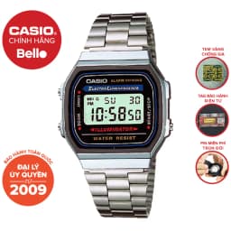 Thumbnail Đồng hồ Nam dây thép Casio A168WA chính hãng bảo hành 1 năm Pin trọn đời 1