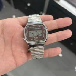 Thumbnail Đồng hồ Nam dây thép Casio A168WA chính hãng bảo hành 1 năm Pin trọn đời 4