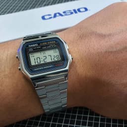 Thumbnail Đồng hồ Nam dây thép Casio A158WA-1 chính hãng bảo hành 1 năm Pin trọn đời 3