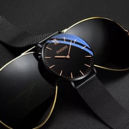 Thumbnail Đồng hồ nam day thép lụa đen DIZIZID chính hãng mặt siêu mỏng Orginal Design - Phong cách lịch lãm DZ2k5 3