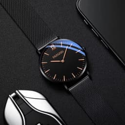 Thumbnail Đồng hồ nam day thép lụa đen DIZIZID chính hãng mặt siêu mỏng Orginal Design - Phong cách lịch lãm DZ2k5 4