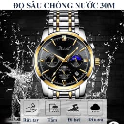 Thumbnail Đồng hồ nam DIZIZID chính hãng dây thép không gỉ chạy full kim có lịch ngày - Thiết kế trẻ trung hiện đại DZTT3 4