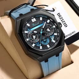 Thumbnail Đồng hồ nam DIZIZID chính hãng dây silicon cao cấp - Chạy full kim và lịch ngày - Chống nước tốt - Mặt bát giác DZ89 2
