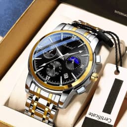 Thumbnail Đồng hồ nam DIZIZID dây thép đúc đặc - Khóa bướm - Chạy full 6 kim và lịch ngày - Mũa Sporty Design DIZ99 1