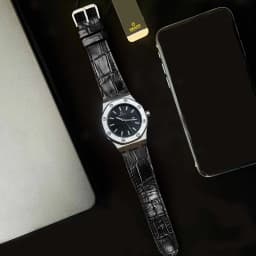 Thumbnail Đồng hồ nam Draco D22-DR04 Revolution Watch đen dây da đen, đồng hồ thời trang nam, chính hãng 2