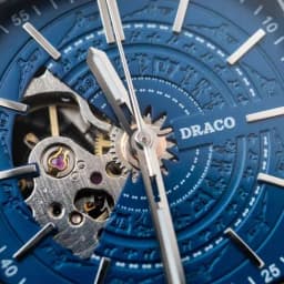 Thumbnail Đồng hồ nam Draco D23-DS68 “DongSon” Automatic trắng xanh kết hợp chất liệu dây thép không gỉ màu bạc 1