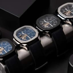 Thumbnail Đồng hồ nam Draco D23-DS68 “DongSon” Automatic trắng xanh kết hợp chất liệu dây thép không gỉ màu bạc 3