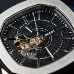 Thumbnail Đồng hồ nam Draco D23-DS68 “DongSon” Automatic trắng đen kết hợp dây thép không gỉ bạc - thời trang 1