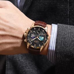 Thumbnail Đồng Hồ Nam LIGE quartz Nam Hiển Thị Ngày Chống Thấm Nước Kiểu Dáng Thể Thao 3