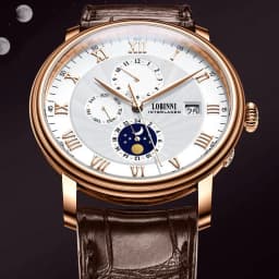 Thumbnail Đồng Hồ Nam LOBINNI No.1023-2 Chính Hãng BH 24T Chịu Nước 50m Kính Chống Xước Dây Da Cao Cấp Máy Cơ 2
