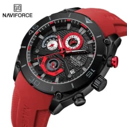 Thumbnail Đồng hồ nam nguyên bản NAVIFORCE NF8038 Ba mặt số nhỏ Dây đeo silicon chống thấm nước Dạ quang Cổ điển Đồng hồ đeo tay thạch anh 1